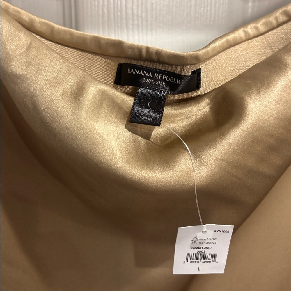 Banana Republic Luxurious Gold Silk Skirt